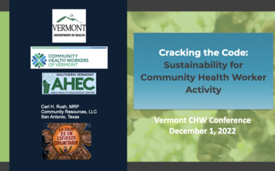 Cracking the Code: Sustainability for Community Health Worker Activity